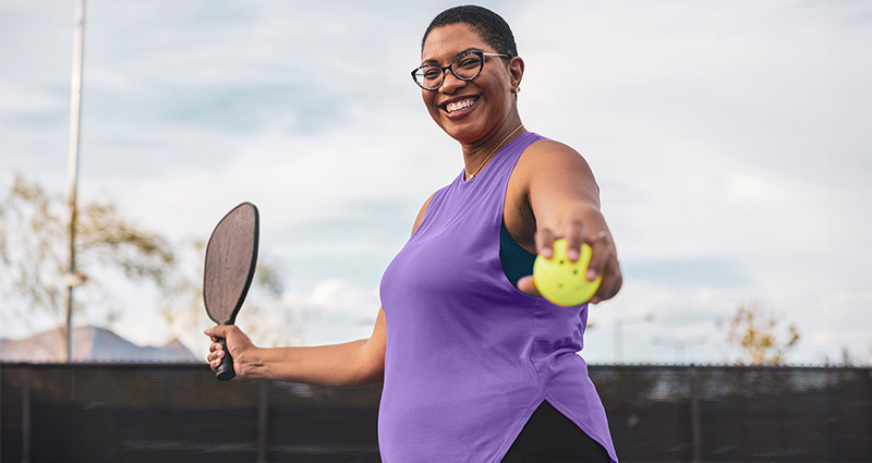 Overhead pickleball court
